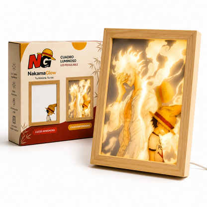 Cuadro LED Luffy de Gear 5