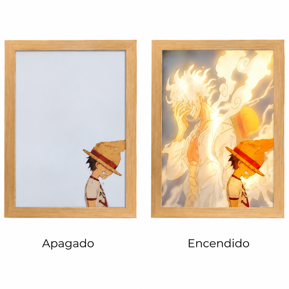 Cuadro LED Luffy de Gear 5