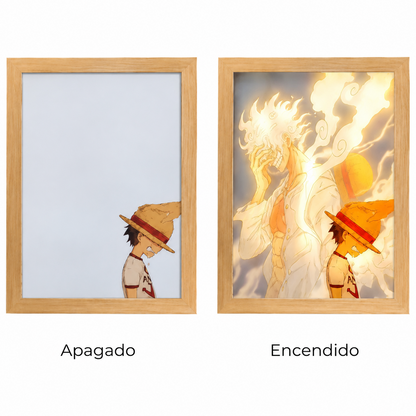Cuadro LED Luffy de Gear 5