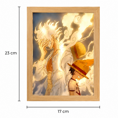 Cuadro LED Luffy de Gear 5